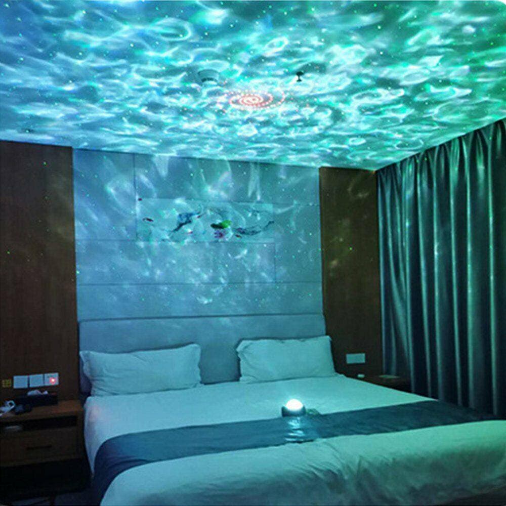 Galaxy Starry Night Lamp 1X LED Star Projector Night Light Ocean Wave Projector