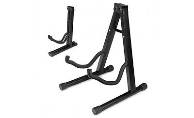 Folding A-Frame Guitar Stand Floor Rack Electric Acoustic Bass Gig Holder Black