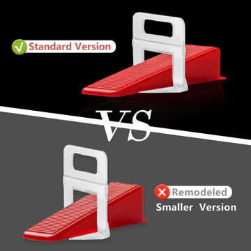 Reusable Tile Leveling System Wedges for (1/8,1/16,1/32) Inch Spacersand Tile Leveling System Kit