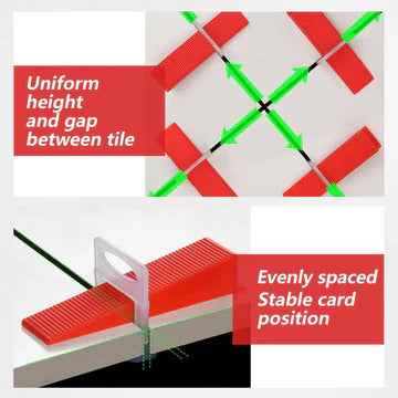 Reusable Tile Leveling System Wedges for (1/8,1/16,1/32) Inch Spacersand Tile Leveling System Kit