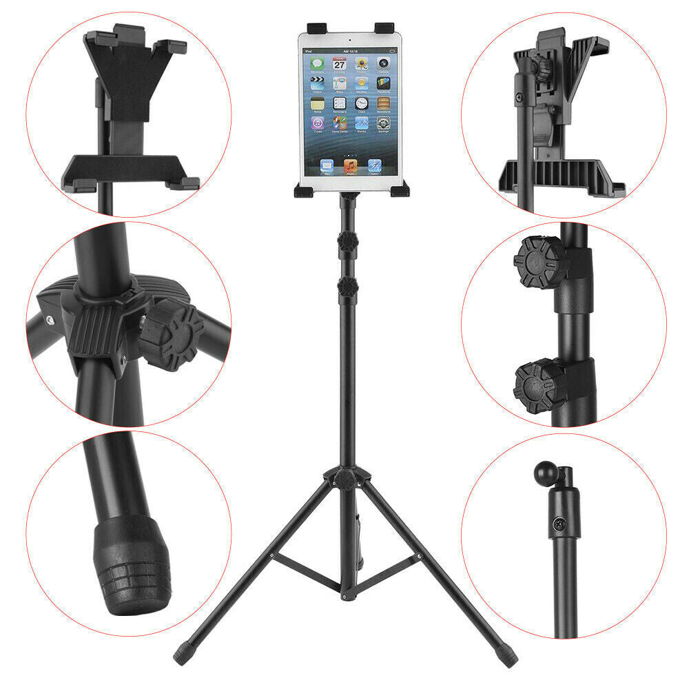 Floor iPad and Tablet Tripod Stand Carrying for iPad 7-12 inch Tablets AU STOCK