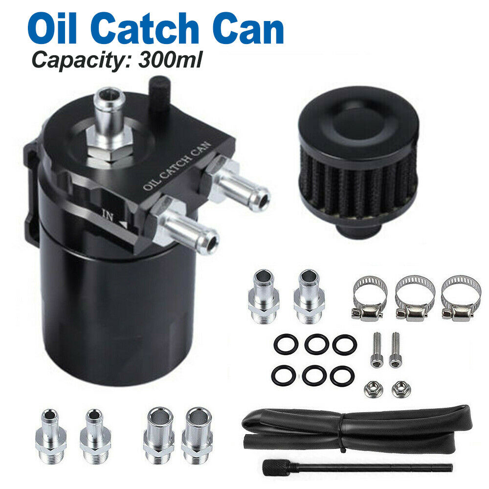 Oil Catch Can Breather Universal Baffled Diesel Reservoir Tank Petrol Filter