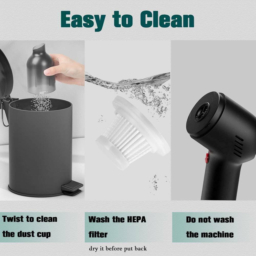 Car Handheld Vacuum Cleaner Cordless Wet Dry Portable Mini Home Duster 8000Pa