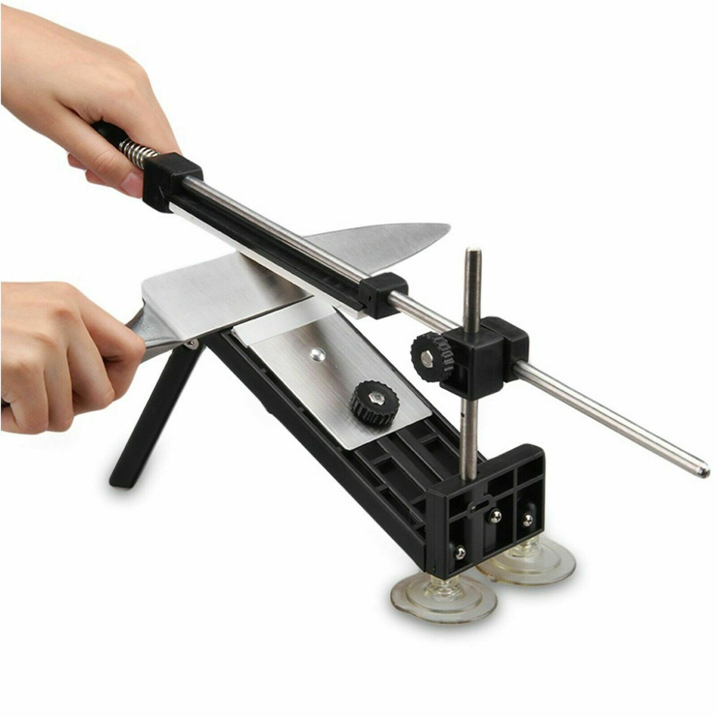 Professional Chef Knife Sharpener Kitchen Sharpening System Fix Angle 4 Stones