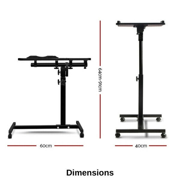 Laptop Desk Portable Mobile Computer Table Stand Adjustable Bed Study AU