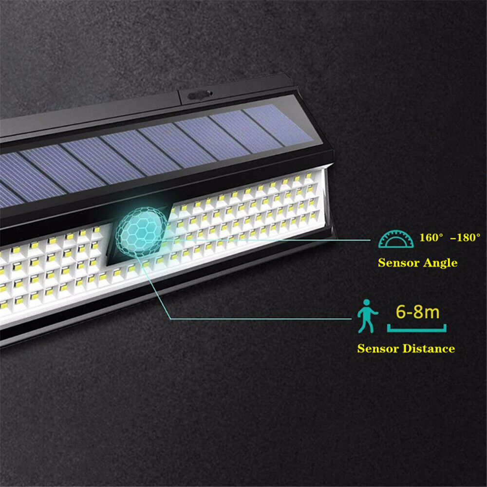 180LED Solar Power Motion Sensor Light Outdoor Security Garden Waterproof Lamp