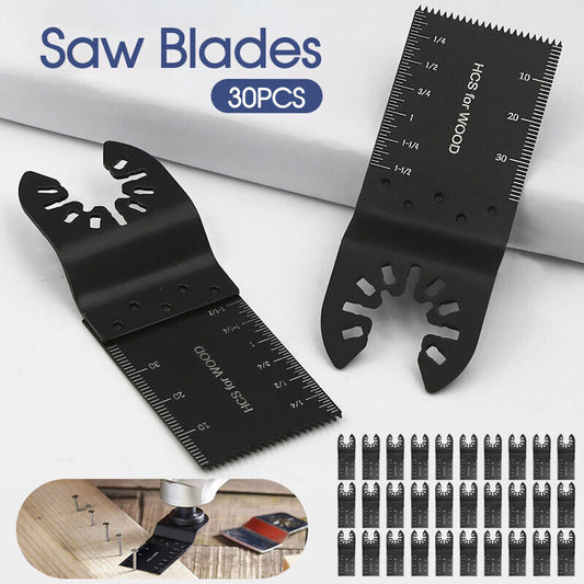 30Pcs Oscillating Multi Tool Saw Blades Wood Metal Cutter For Dewalt Fein Set
