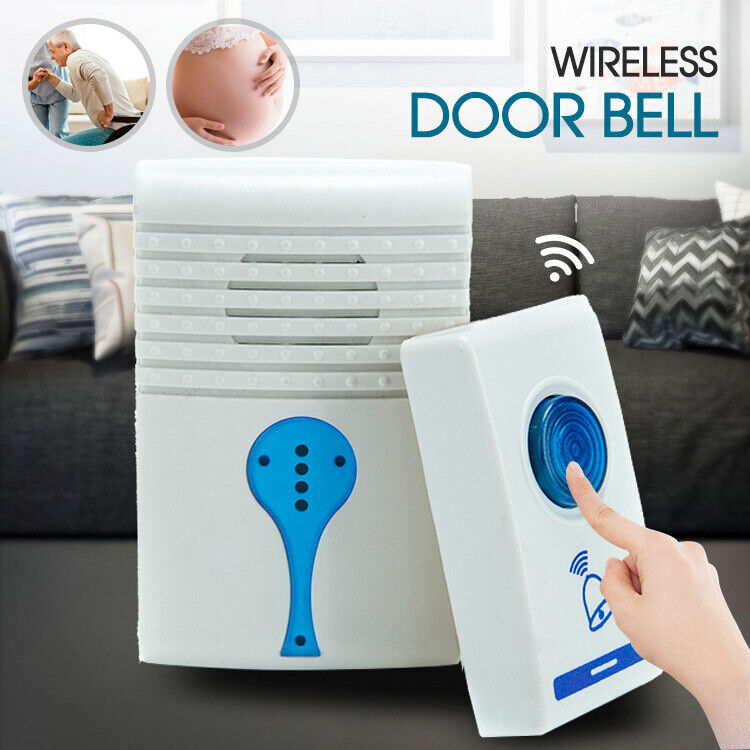 WIRELESS DOOR BELL DOORBELL DIGITAL CORDLESS PORTABLE 36 CHIME 100M RANGE DM AU