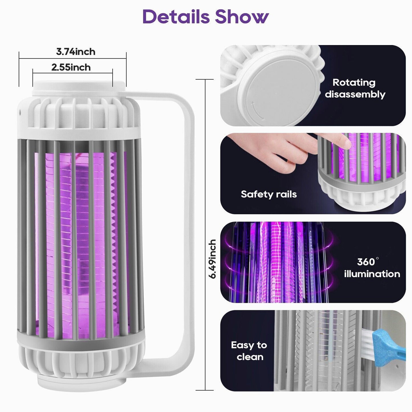 Electric Bug Zapper Fly Mosquito Insect Killer Pest Control Lamps LED Light Trap