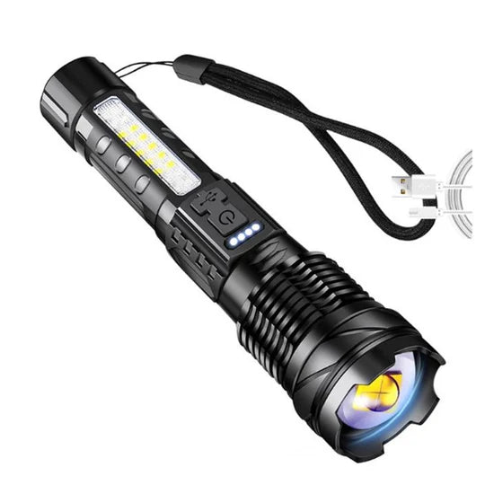 900000 Lumens XHP50 Zoom Flashlight LED Rechargeable Lamp Torch