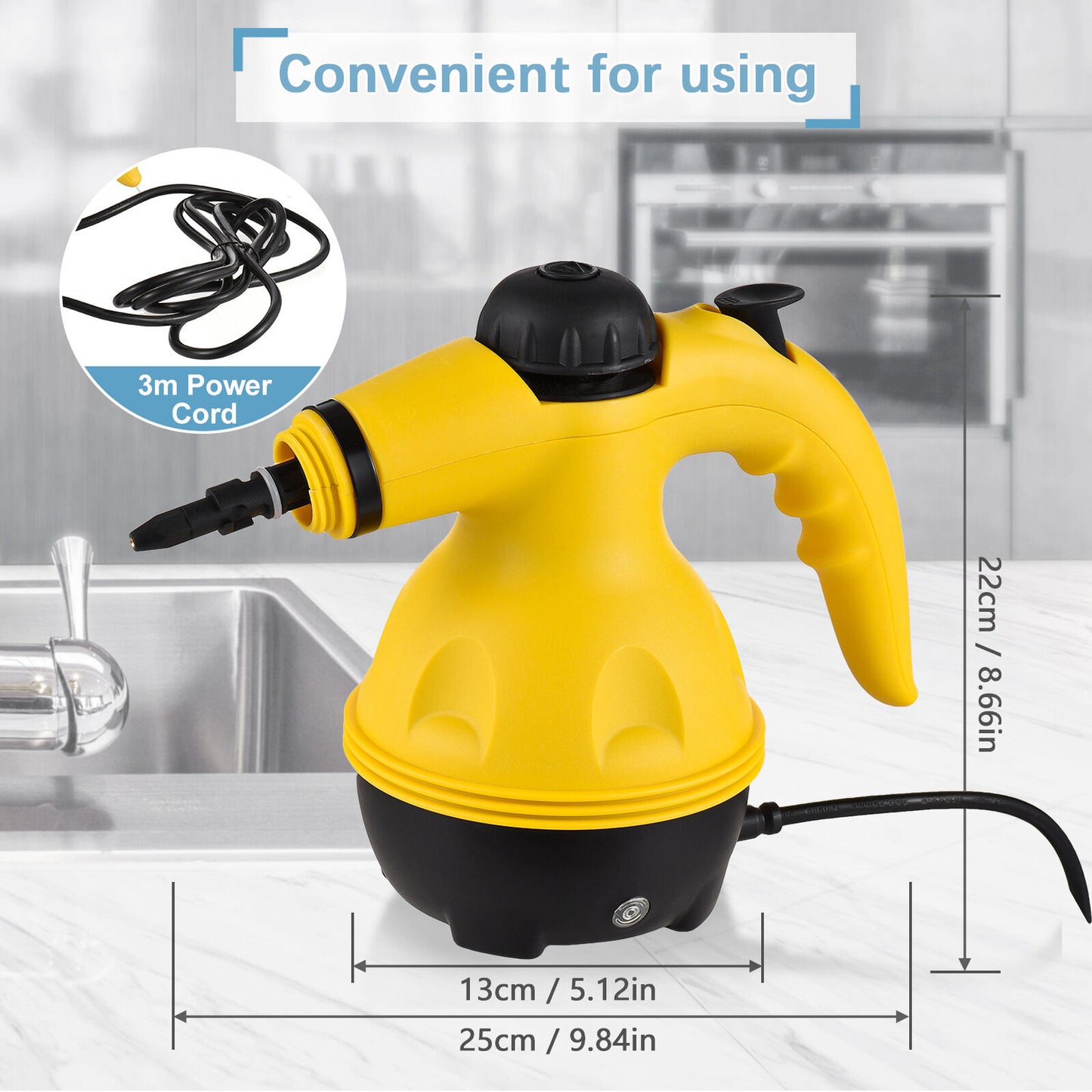 Portable Electric High Pressure Steam Cleaner Multi-Purpose Handheld Sprayer