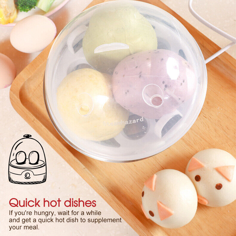 Electric Soft Hard Egg Boiler Bowl Cooker Poacher Steamer Noise Free Cooker AU