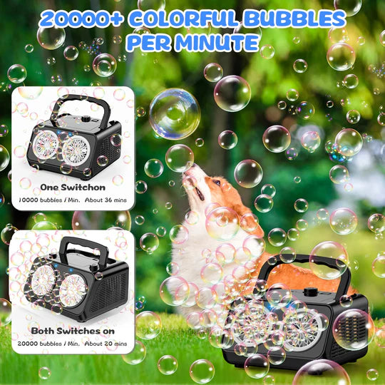 Automatic Bubble Blower Kids Toddler Bubble Maker Portable Bubble Machine Toys for Indoor Outdoor Wedding Birthday Party Gifts