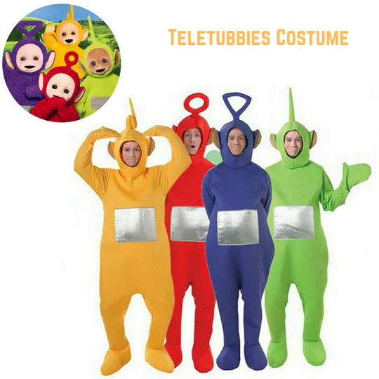 Teletubbies Adult Jumpsuit Dress Up Unisex Party Fancy Outfit Halloween Costume