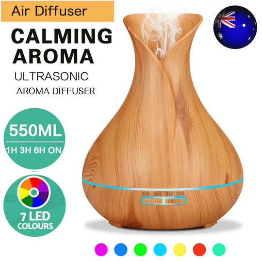 Aroma Aromatherapy Diffuser LED Essential Oil Ultrasonic Air Humidifier