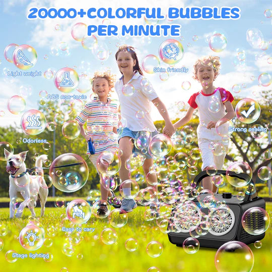 Automatic Bubble Blower Kids Toddler Bubble Maker Portable Bubble Machine Toys for Indoor Outdoor Wedding Birthday Party Gifts