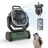 Portable Camping Outdoor Rechargeable Battery Operated Fan Auto-Oscillating Desk Fan