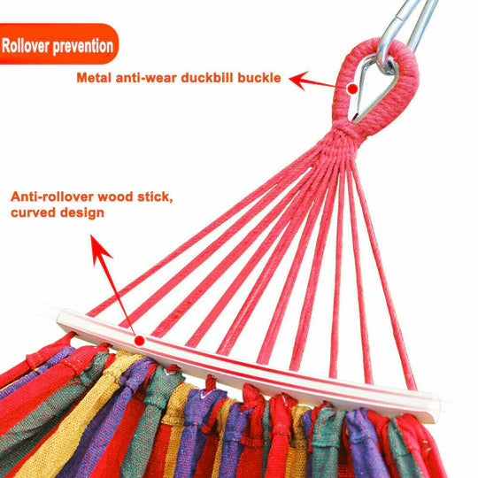 Portable Hanging Hammock Chair Swing Garden Outdoor Camping Soft Cushions