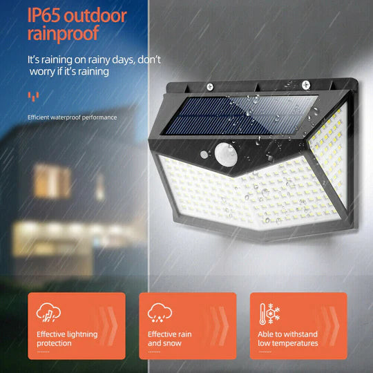 212 LED SOLAR POWERED PIR MOTION SENSOR LIGHT