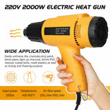 Cordless Heat Gun Hot Air Gun 280~500℃ 18V Battery 2000W Nozzles Rechargeable