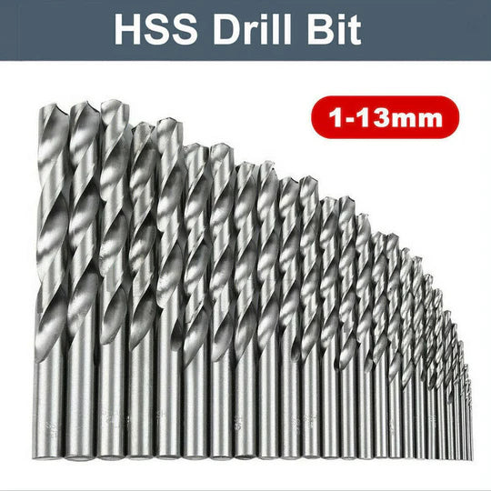 DRILL BITS SET 25PCS METRIC METAL HIGH SPEED STEEL CASE 1-13MM COATED