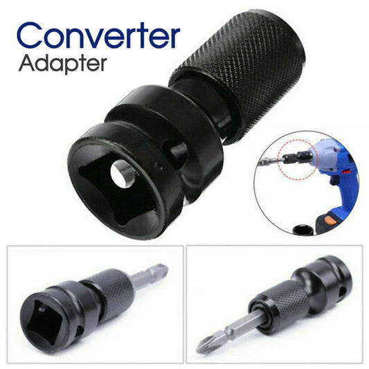 1/2INCH DRIVE TO 1/4INCH HEX DRILL CHUCK CHANGE SOCKET ADAPTER FOR IMPACT WRENCH