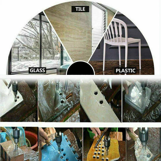 16PCS DIAMOND HOLE SAW SET HOLES CUTTER SAW DRILL BIT TILE GLASS MARBLE CERAMIC