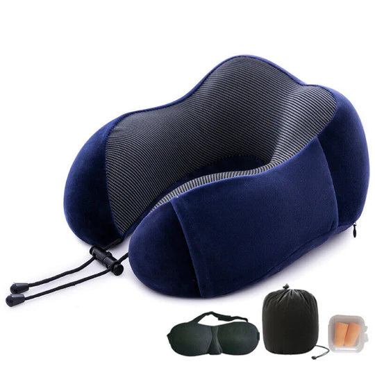 Memory Foam U-shaped Travel Pillow Neck Support Rebound Pad Sleeping Headrest