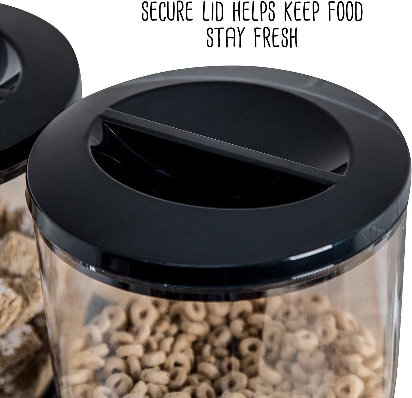 Double Cereal Dispenser Container Tank Large Dry Food Snack Kitchen Canister