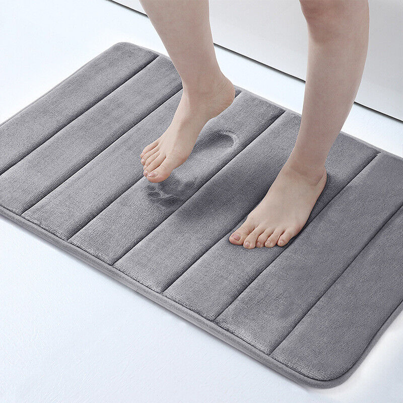 Memory Foam Bath Bathroom Mat Pad Soft Absorbent Non-Slip Bedroom Floor Tub Rug