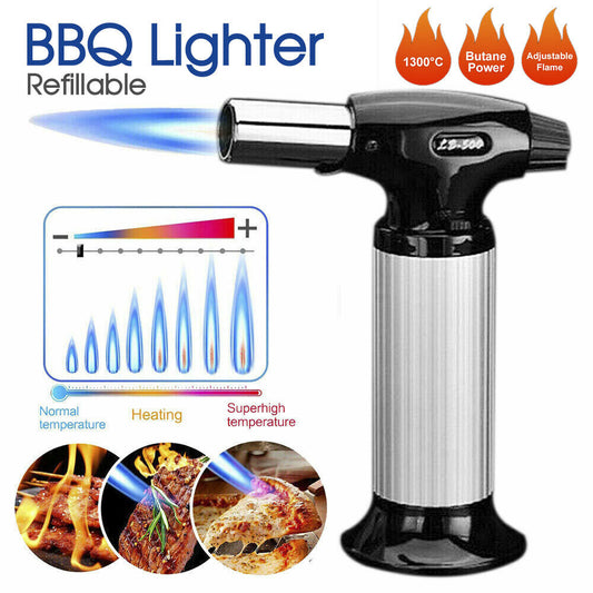 Refillable Gas Butane Blow Torch Fire Lighter Food Cook Baking Culinary Solder