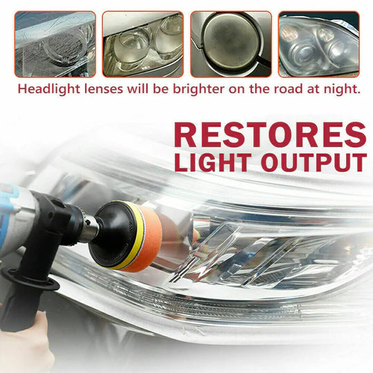 Pro Car Lens Headlight Restoration Kit Polishing Sanding Cleaner Repair Tool