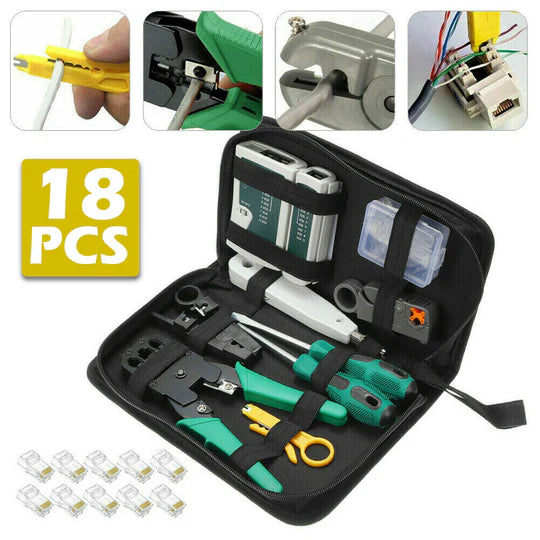 Analyzer Network Cable Tool Kit LAN Crimper Down Wire Stripper Cat5 6 RJ45 BAG