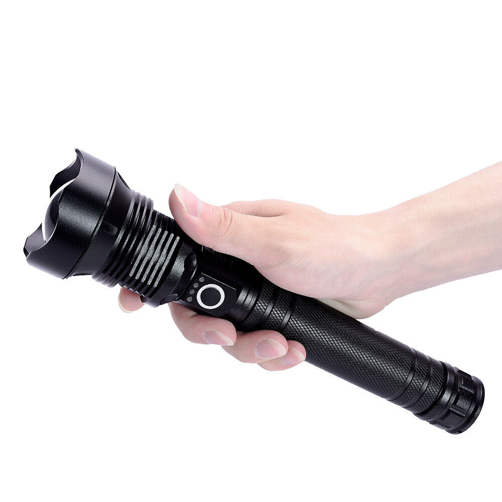 9900000Lumens Super Bright Tactical Flashlight Zoomable Rechargeable Torch Light