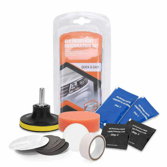 Pro Car Lens Headlight Restoration Kit Polishing Sanding Cleaner Repair Tool