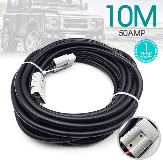10M READY TO USE50AMP ANDERSON PLUG EXTENSION LEAD 6MM TWINCORE AUTOMOTIVE CABLE