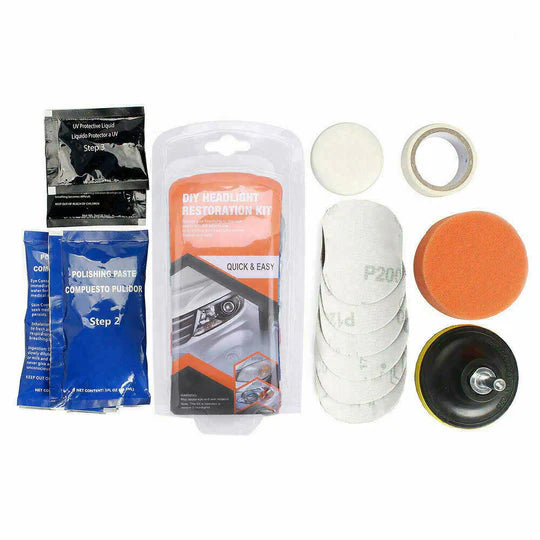 Pro Car Lens Headlight Restoration Kit Polishing Sanding Cleaner Repair Tool