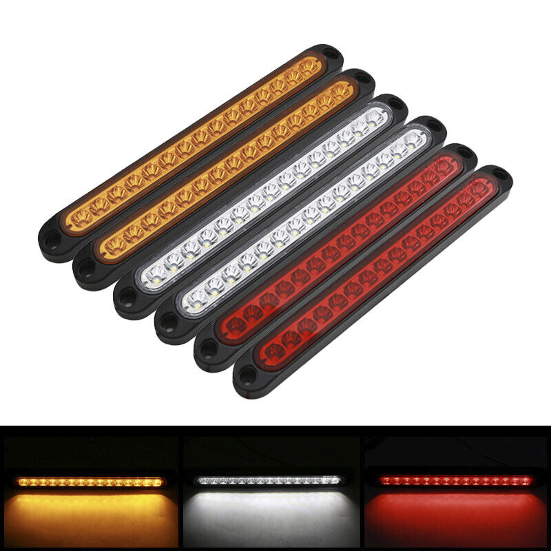 15 LED Tail Lights UTE STOP Brake Indicator Reverse Slim Strip RV Trailer Light