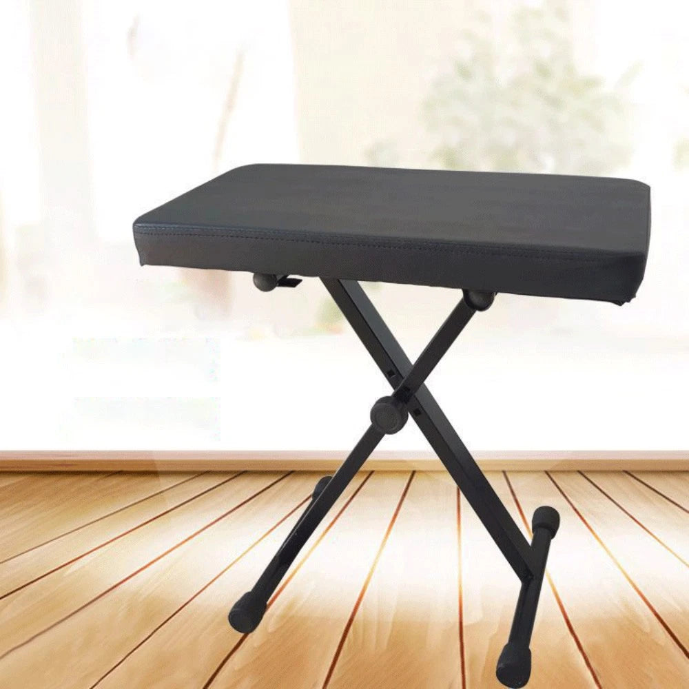 3-Way Adjustable Piano Stool Folding Keyboard Bench Chair with Padded Seat