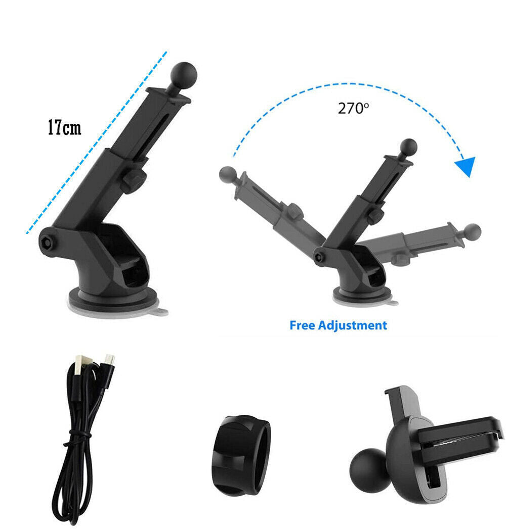 Automatic Qi Wireless Car Charging Fast Charger Mount Clamping Vent Phone Holder