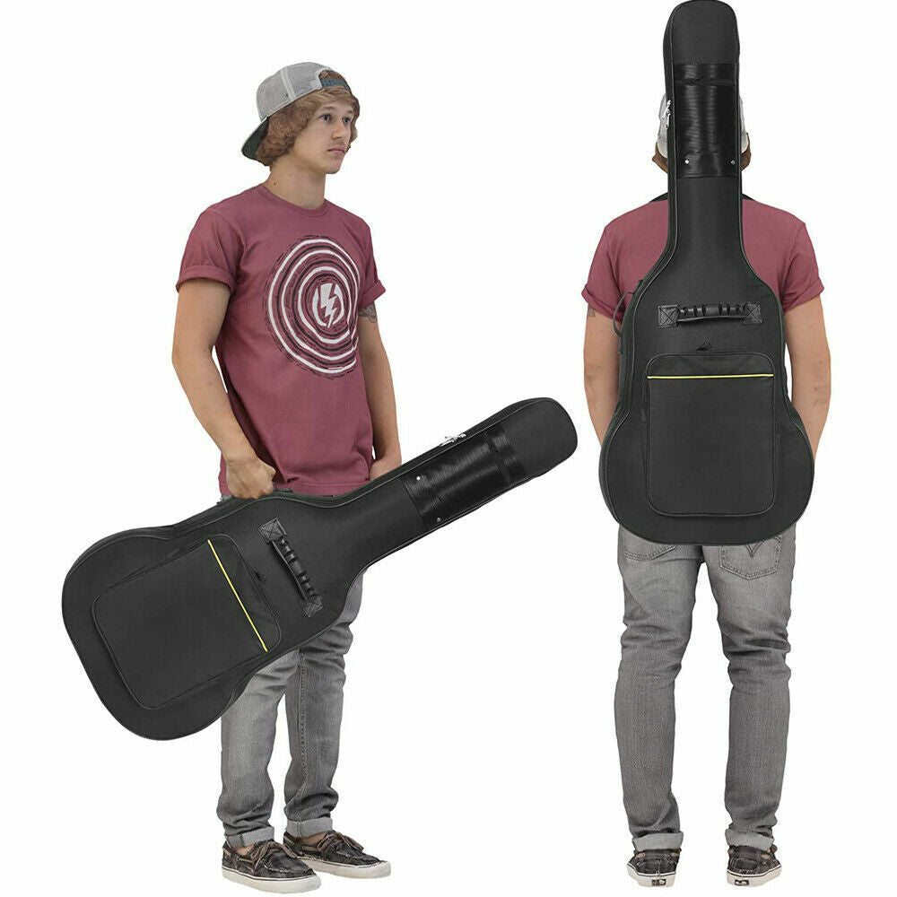 41"Guitar Bag Padded Gig Bag Double Straps Backpack Soft Black Case Acoustic