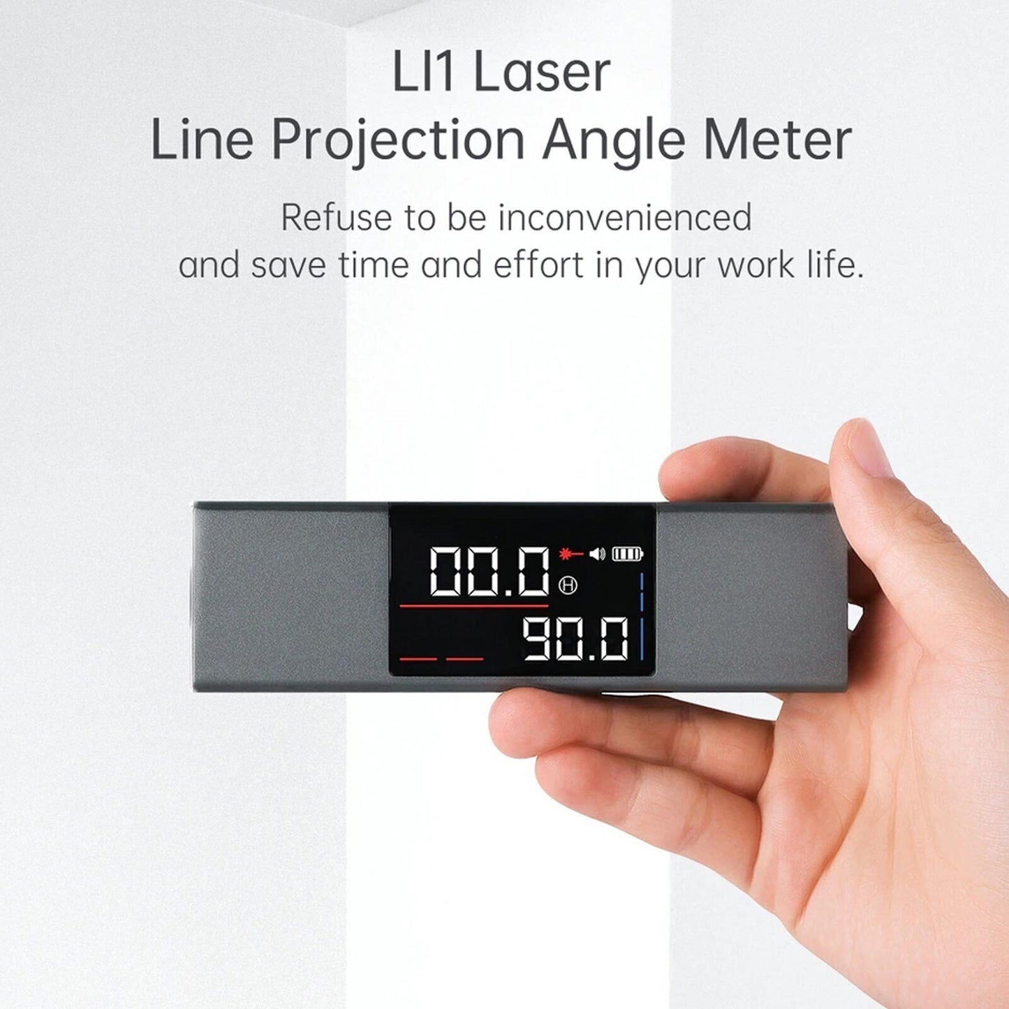 Dual Laser Protractor Digital Inclinometer Angle Measure Leveling Meter Tool