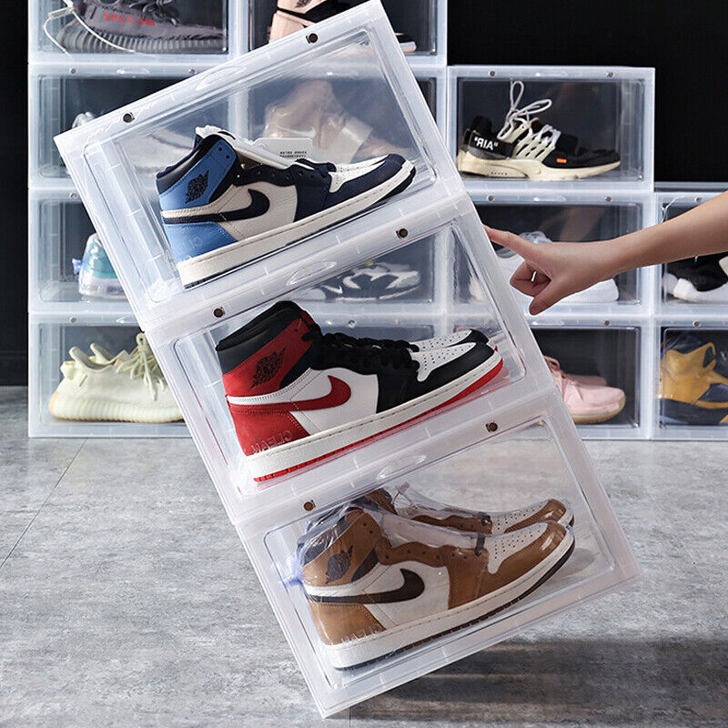 1pcs Premium Shoe Box Storage side Magnetic Sneakers Organizer Side Display