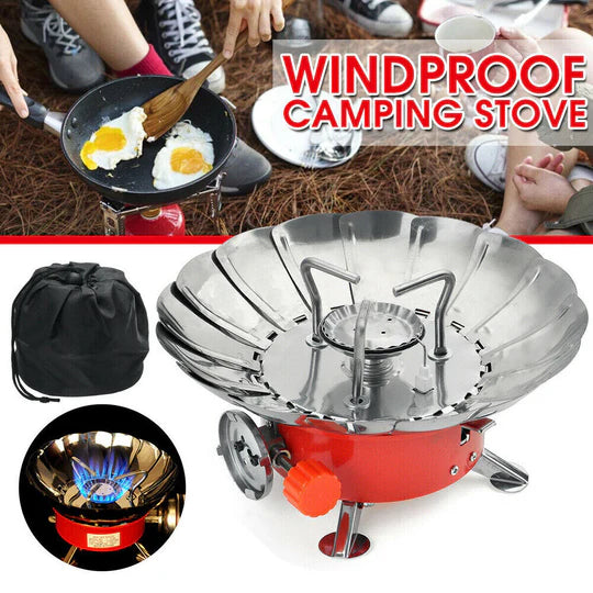 Mini Folding Camping Stove Portable Burner Butane Gas Cooker Outdoor Windproof