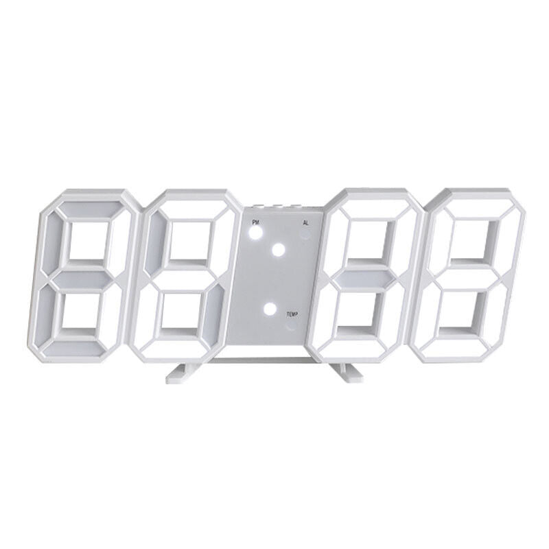 LED Digital Wall Clock Alarm USB Date Temperature Table Desktop Home Decoration