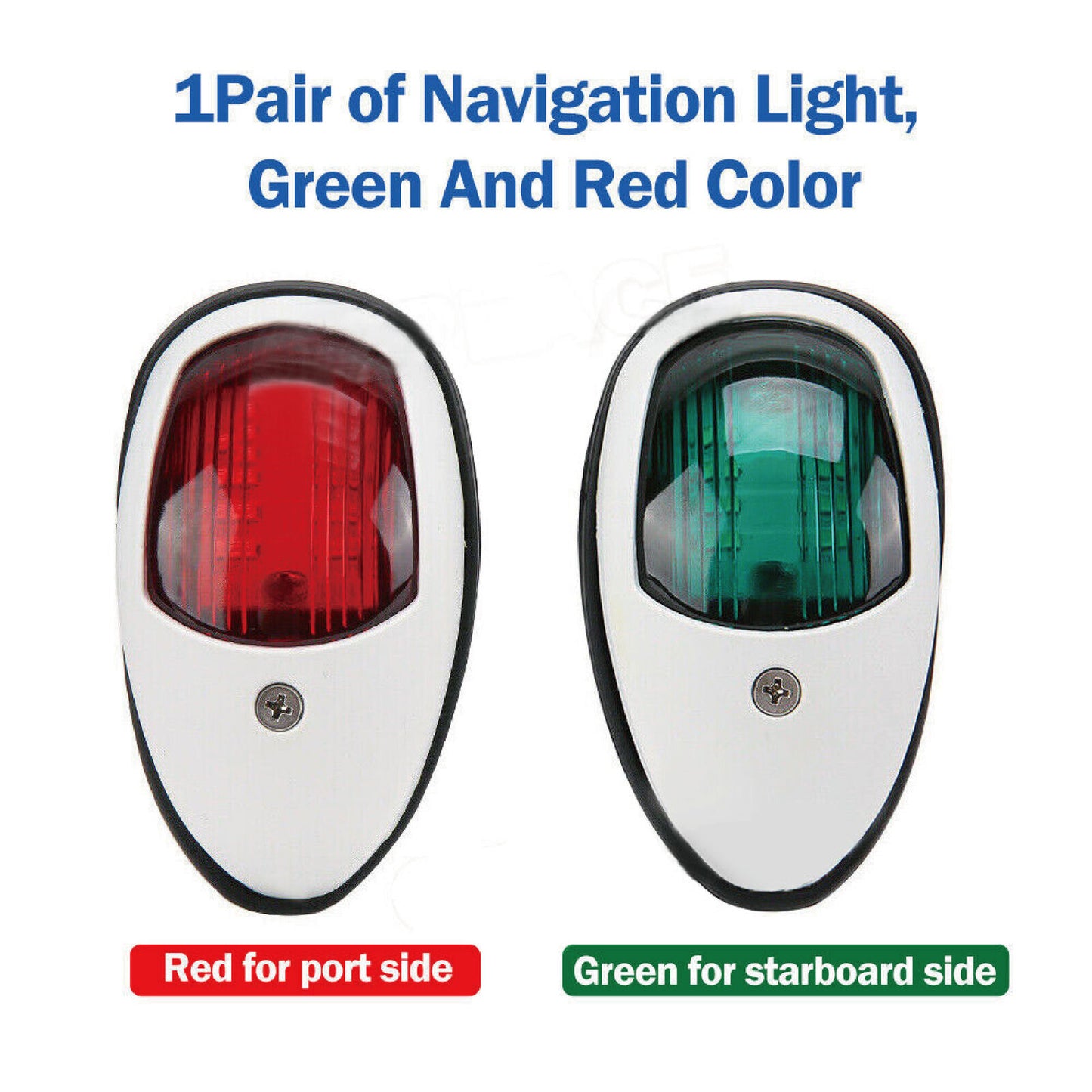 2x LED Waterproof Navigation Lights Port Starboard Marine Yacht Boat