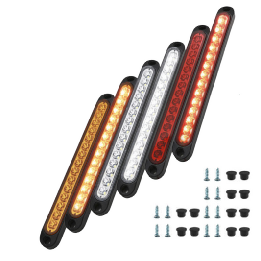 15 LED Tail Lights Set UTE STOP Brake Indicator Reverse Slim Strip Trailer Light