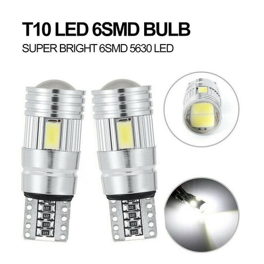 White T10 LED 6SMD W5W 5630 168 194 12V Car Wedge Dash Canbus Parking Side Light