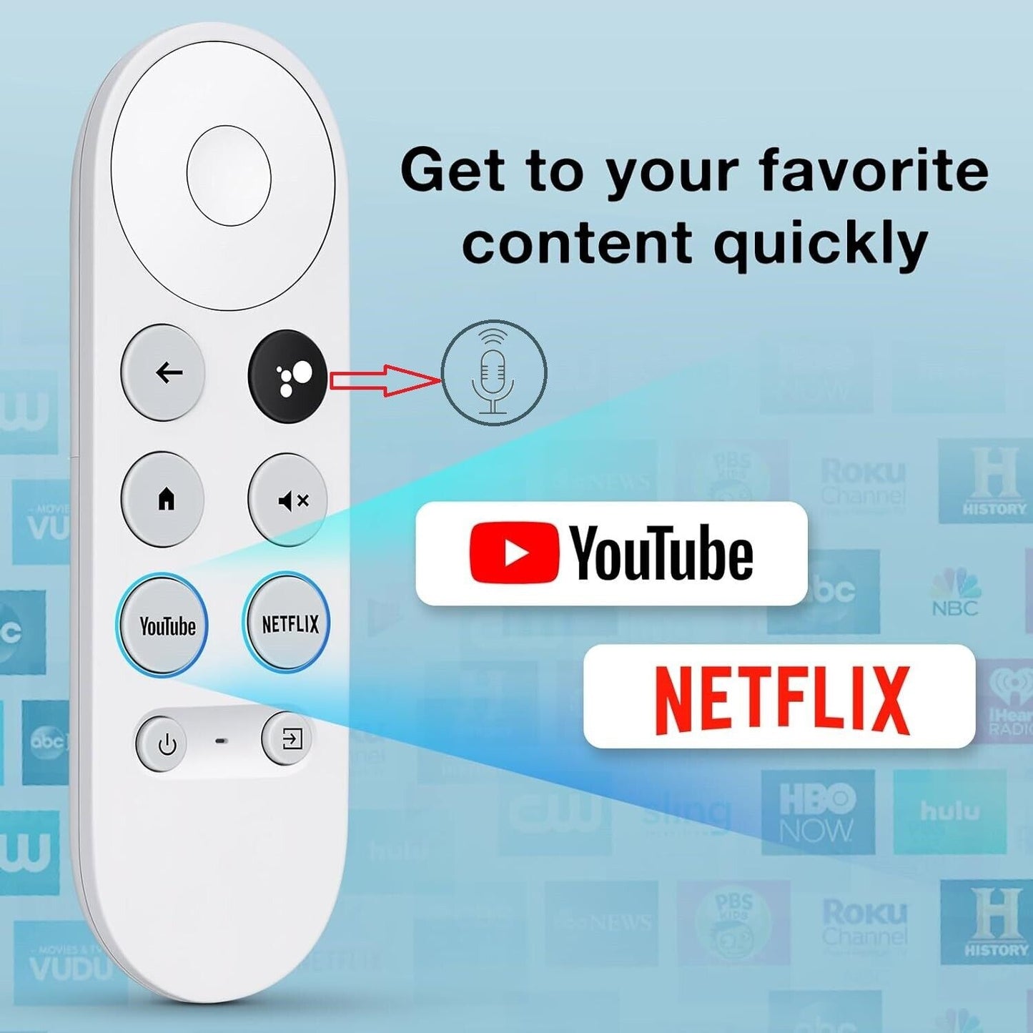 New Replacement For Chromecast With Google TV Voice Bluetooth IR Remote Control