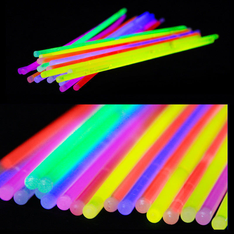 100Pcs Mixed color glow sticks party glowsticks bracelets light glow in the dark